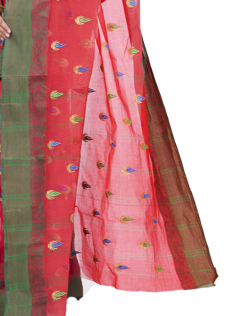 Red Pure Cotton Dip_Embro Tant Embroidery (663)